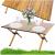 Masa pentru camping cu sistem de pliere rapida, cadru metalic, 90x60x44cm, maro Household NewTrend