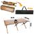 Masa pentru camping cu sistem de pliere rapida, cadru ultra usor din aluminiu, 118x60x45cm, maro Household NewTrend