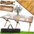 Masa pentru camping cu sistem de pliere rapida, cadru ultra usor din aluminiu, 118x60x45cm, maro Household NewTrend