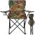 Scaun pliabil camping sau pescuit, suport pahar, 80x40x45cm, camuflaj Household NewTrend