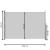 Paravan lateral pentru intimitate, extensibil, sistem fixare inclus, 160x300cm, gri deschis Household NewTrend