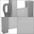 Paravan lateral pentru intimitate, extensibil, sistem fixare inclus, 160x300cm, gri deschis Household NewTrend