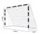 Poarta de fotbal din otel, 200x300 cm, profil 38mm, cu elemente de fixare Household NewTrend