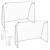 Set 2 porti de fotbal metalice, 96x124cm, profil 28mm, cu elemente de fixare Household NewTrend