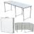 Masa pliabila metalica pentru gradina sau picnic, blat MDF, inaltime reglabila, 180x60cm Household NewTrend