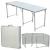 Masa pliabila metalica pentru gradina sau picnic, blat MDF, inaltime reglabila, 180x60cm Household NewTrend