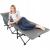 Pat pliant pentru camping, cu saltea si perna, structura metalica, 190x70x37cm, gri Household NewTrend