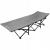 Pat pliant pentru camping, cu saltea si perna, structura metalica, 190x70x37cm, gri Household NewTrend