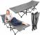 Pat pliant pentru camping, cu saltea si perna, structura metalica, 190x70x37cm, gri Household NewTrend