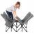 Pat pliant pentru camping, cu saltea si perna, structura metalica, 190x70x37cm, gri Household NewTrend