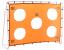 Poarta de fotbal din otel, 152x213cm, profil 25mm, tinta antrenament, portocaliu Household NewTrend