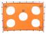 Poarta de fotbal din otel, 152x213cm, profil 25mm, tinta antrenament, portocaliu Household NewTrend
