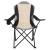 Scaun pliabil camping sau pescuit Premium, cu suport pahar, crem si negru Household NewTrend