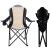 Scaun pliabil camping sau pescuit Premium, cu suport pahar, crem si negru Household NewTrend