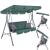 Leagan Balansoar Sersimo Luna cu Pernite pentru Terasa sau Gradina, 3 locuri, 220kg, verde Household NewTrend