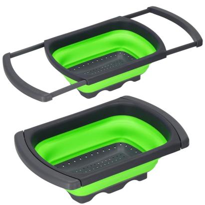 Strecuratoare pliabila pentru chiuveta, din plastic si silicon, brate extensibile, lungime 38-60cm Household NewTrend