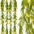 Ghirlanda luminoasa tip perdea de frunze artificiale, 285x105cm, 200 LED-uri, alb cald Household NewTrend
