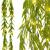 Ghirlanda luminoasa tip perdea de frunze artificiale, 285x105cm, 200 LED-uri, alb cald Household NewTrend