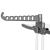 Uscator vertical pentru rufe, mobil si pliabil, cu doua umerase, 75x57x170cm, sarcina 20kg Household NewTrend