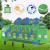 Sera de gradina, tip tunel cu cadru metalic, 300x600cm, 13 ferestre, verde, 18 mp Household NewTrend
