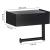 Suport hartie igienica din otel cu sertar depozitare, sistem montare inclus, 22cm, negru bej Household NewTrend