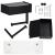 Suport hartie igienica din otel cu sertar depozitare, sistem montare inclus, 22cm, negru bej Household NewTrend