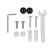 Suport hartie igienica din otel cu sertar depozitare, sistem montare inclus, 22cm, negru bej Household NewTrend