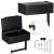 Suport hartie igienica din otel cu sertar depozitare, sistem montare inclus, 22cm, negru bej Household NewTrend