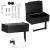 Suport hartie igienica din otel cu sertar depozitare, sistem montare inclus, 22cm, negru bej Household NewTrend