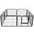 Tarc pentru animale de companie, din fier, forma configurabila, cu usa de acces, 5XL, 160x160x60cm, negru Household NewTrend