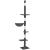 Ansamblu de joaca pentru pisici, tip stalp de catarat pana la tavan, inaltime reglabila, 240 - 265 cm, gri inchis Household NewTrend