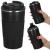 Cana termos calatorie, perete din inox dublu izolat, 500ml, 9x16.5cm, negru Household NewTrend