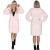 Halat de baie pentru femei pana la genunchi, cu gluga, marimea S/M, roz Household NewTrend