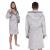 Halat de baie pentru barbati pana la genunchi, gluga mare, marimea M/L, gri Household NewTrend