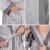 Halat de baie pentru barbati pana la genunchi, gluga mare, marimea M/L, gri Household NewTrend