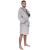 Halat de baie pentru barbati pana la genunchi, gluga mare, marimea M/L, gri Household NewTrend