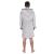 Halat de baie pentru barbati pana la genunchi, gluga mare, marimea M/L, gri Household NewTrend