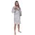 Halat de baie pentru barbati pana la genunchi, gluga mare, marimea M/L, gri Household NewTrend