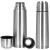 Cana termos cu pahar, perete din inox dublu izolat, 1000ml, 32cm, argintiu Household NewTrend