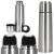 Cana termos cu pahar, perete din inox dublu izolat, 1000ml, 32cm, argintiu Household NewTrend