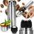 Cana termos cu pahar, perete din inox dublu izolat, 1000ml, 32cm, argintiu Household NewTrend