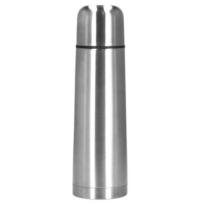 Cana termos cu pahar, perete din inox dublu izolat, 1000ml, 32cm, argintiu Household NewTrend