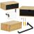 Suport hartie igienica din otel cu sertar depozitare, sistem montare inclus, 22cm, negru bej Household NewTrend