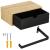 Suport hartie igienica din otel cu sertar depozitare, sistem montare inclus, 22cm, negru bej Household NewTrend
