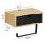 Suport hartie igienica din otel cu sertar depozitare, sistem montare inclus, 22cm, negru bej Household NewTrend