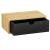 Suport hartie igienica din otel cu sertar depozitare, sistem montare inclus, 22cm, negru bej Household NewTrend