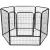 Tarc pentru animale de companie, din fier, forma configurabila, cu usa de acces, 4XL, 184x100x93cm, negru Household NewTrend