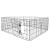 Tarc pentru animale de companie, din fier, forma configurabila, cu usa de acces, XXL, 120x120x60cm, negru Household NewTrend