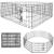 Tarc pentru animale de companie, din fier, forma configurabila, cu usa de acces, XXL, 120x120x60cm, negru Household NewTrend