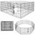 Tarc pentru animale de companie, din fier, forma configurabila, cu usa de acces, XL, 120x120x47cm, negru Household NewTrend
